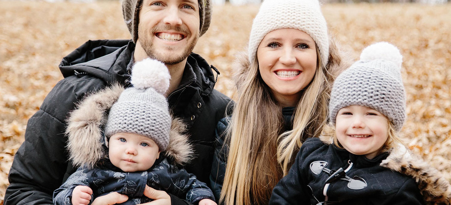 A family enjoying a comfortable, warm home